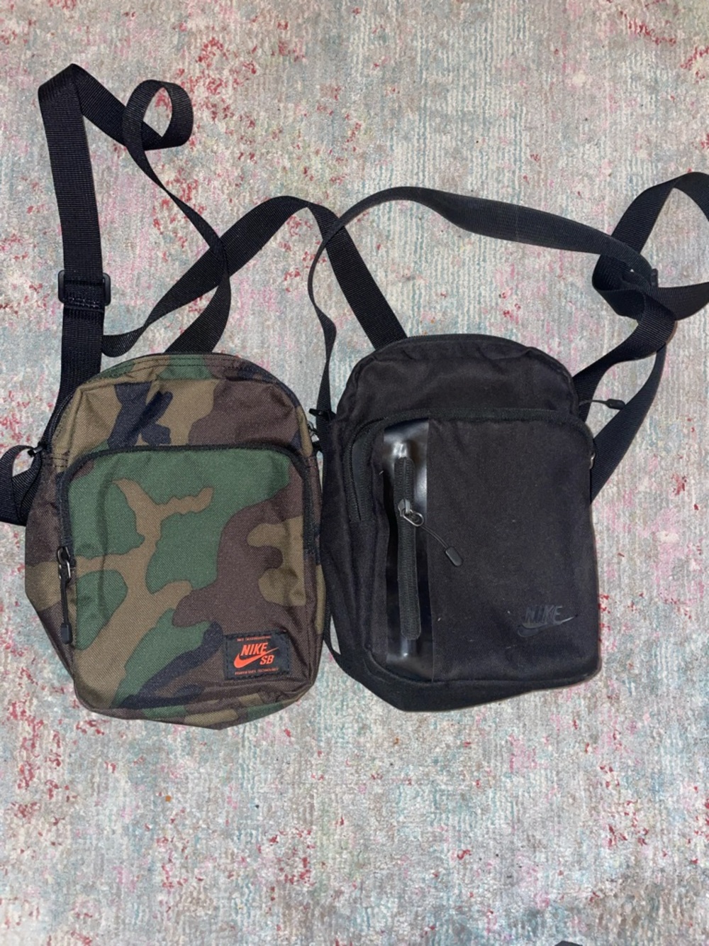 Nike Dual Crossbody Bags — Camouflage & Black